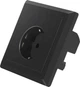 Розетка Lanberg Schuko Socket 2 USB Port 2.1A Чорна (AC-WS01-USB2-F-B) - зображення 3