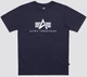Футболка хлопковая длинная мужская Alpha Industries Basic Logo Tee UTB49000G1 L Replica Blue (640631001832) - изображение 4