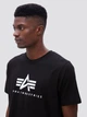 Футболка хлопковая длинная мужская Alpha Industries Basic Logo Tee UTB49000G1 L Replica Blue (640631001832) - изображение 3