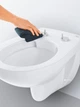 Унитаз подвесной GROHE Bau Ceramic 39427000 безободковый + сиденье 39493000 + ёршик для унитаза 40463001 + бумагодержатель Essentials 40367001 - изображение 8