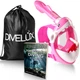 Детская маска для плавания Divelux Kids Shark Pink полнолицевая Розовая - изображение 2