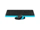 Комплект (клавіатура + миша) A4Tech Fstyler FG1010 Black / Blue - изображение 1