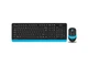 Комплект (клавіатура + миша) A4Tech Fstyler FG1010 Black / Blue - изображение 3