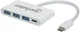 Hub USB Manhattan Type-C na 4 porty USB 3.0 + 3.1 PD (0766623163552) - obraz 1