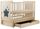 Кровать Babyroom Звездочка Z-03 маятник, ящик, откидной бок бук слоновая кость - зображення 4