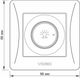 Світлорегулятор поворотний VIDEX Binera 600 Вт Білий (VF-BNDM600-W) - зображення 5