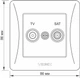 Комбинированная розетка VIDEX Binera Белая (VF-BNSK2TVSATE-W) - изображение 5