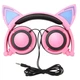 Светящиеся наушники Bordo с кошачьими ушками BL108 Pink - изображение 3