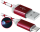 Кабель Defender USB08-03LT USB2.0 LED AM - MicroBM 1 м Червоний (87556) - зображення 2