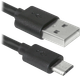 Кабель Defender USB08-03BH USB2.0 AM-MicroBM 3 м Черный (87469) - изображение 2