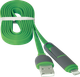 Кабель Defender USB10-03BP MicroUSB + Lightning 1 м Зелений (87489) - зображення 1