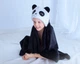 Детское полотенце с капюшоном DREAM TOWELS ПАНДА 76Х92 ЧЕРНЫЙ (DM-1007) - изображение 2