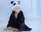 Детское полотенце с капюшоном DREAM TOWELS ПАНДА 76Х92 ЧЕРНЫЙ (DM-1007) - изображение 4