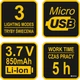 Latarka czołowa VOREL 3 W LED 4 SMD LED (85906083015380) - obraz 9