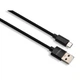 Дата кабель USB 2.0 AM to Micro 5P 1m nylon black Vinga (VCPDCMNB1BK) - изображение 1