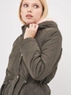 Парка осенняя с мехом женская H&M S87380 34 Темно-зеленая (2600001592160) - изображение 4