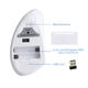 Вертикальна миша Meetion Wireless White - зображення 3
