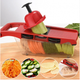 Мультислайсер Овощерезка для овощей и фруктов Slicer c контейнером 6 in 1 Красный (724SVSHRZK) TIN66 - изображение 5