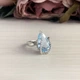 Срібна каблучка з натуральним топазом 5.275ct, вага виробу 4,22 гр (2042587) - зображення 2
