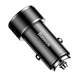 Автомобільний зарядний пристрій Baseus Small Screw Type-C PD+USB Quick Charge Car Charger 36W Black (CAXLD-A01) - зображення 4