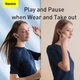 Беспроводные Bluetooth наушники Baseus Encok TWS W05 с функцией беспроводной зарядки Qi Черный - изображение 11
