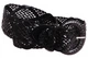 Женский плетеный пояс Dovhani PY4524 105-110 см Черный - изображение 3