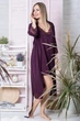 Комплект пеньюар + халат длинный К501н Сливовый, 3XL (52-54) - изображение 1