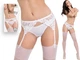 Пояс для чулок Julimex DAISY S Белый - изображение 3