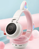 Беспроводные наушники Fingertime BT028C с кошачьими ушками Grey plus Pink - изображение 3