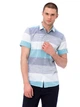 Чоловіча сорочка LC Waikiki в смужку і з коротким рукавом M Біла ( LCWShirt-2784-1) - зображення 1