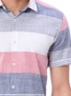 Чоловіча сорочка LC Waikiki в червону і синю смужку M Біла ( LCWShirt-2785-1) - зображення 4