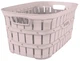 Кошик для білизни Violet House 1040 Бамбу 25х55х34 см 40 л Рожевий (1040 Бамбу POWDER 40 л) - зображення 1