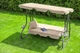 Гойдалка садова King Garden Plus 3-місна Beige + 2 подушки - изображение 1