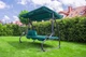 Качеля садова King Garden Plus 3-местная Green + 2 подушки - изображение 1