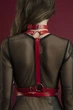 Портупея на тело из натуральной кожи Feral Feelings - Harness Красная S/M/L - изображение 2