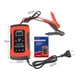 Зарядное устройство для автомобиля и мотоцикла FOXSUR 12V 5A импульсное зарядное устройство с ЖК-дисплеем Красный - изображение 2