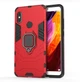 Противоударный чехол Iron Man Ring для Xiaomi Note 5 / Xiaomi Redmi Note 5 PRO бампер бронированный с кольцом под магнит Красный - изображение 3