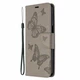 Чехол-книжка с рисунком UniCase Butterfly Pattern для Xiaomi Redmi Note 9 Pro Max / Note 9 Pro / Note 9s - Grey - изображение 4