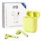 Беспроводные блютуз наушники i12 TWS с боксом для зарядки Yellow (au172) - изображение 1