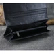 Кошелек женский ручной работы BlackOwl Lily Blue 101300311121 кожаный черный - изображение 2