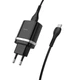 Зарядное устройство 1USB Hoco C12Q Black (3A) + USB Cable MicroUSB - изображение 5