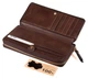 Женский кожаный кошелек клатч на молнии с визитницей ST Leather (S7001A) 98269 Коричневый - изображение 2