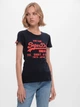 Футболка хлопковая женская Superdry 9640.1 L Темно-синяя - изображение 1