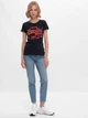 Футболка хлопковая женская Superdry 9640.1 L Темно-синяя - изображение 3