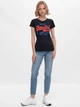 Футболка хлопковая женская Superdry 9640.3 M Темно-синяя - изображение 3