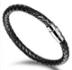 Чоловічий шкіряний браслет Primo Collar Black з магнітною застібкою - зображення 1