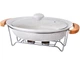 Мармит фарфоровый с крышкой из стекла на подставке Lefard 43х25х17 см 944-011 - изображение 1