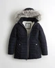 Пуховик женский - зимний пуховик Hollister HC6285W S 10006 Темно-синий - изображение 2