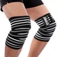 Бинти на коліна Power System PS-3700 Knee Wraps Grey/Black (пара) -COPY- - изображение 1