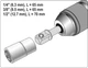 Zestaw adapterów YATO HEX 1/4" 3/8" 1/2" 3 szt (YT-04685) - obraz 5